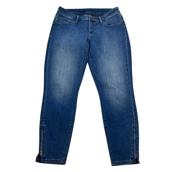 Ann Taylor Loft Women’s Zip Ankle Curvy Skinny Ankle Jeans Size 6/28 - Picture 1 of 9